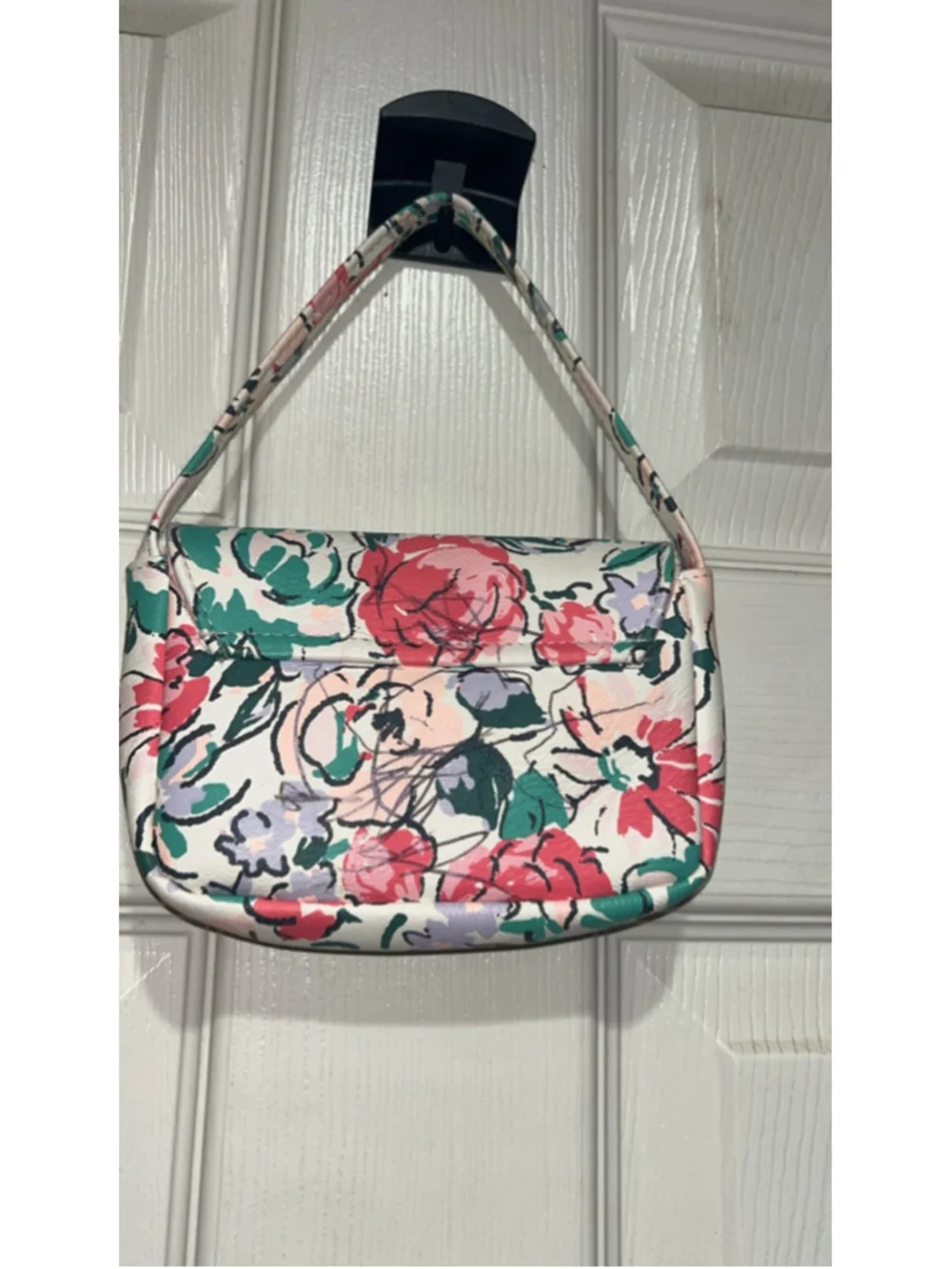 kids Unbranded Floral Shoulder Bag One Size White Pink